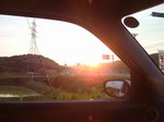 クライアントから帰る車の中で見た夕日.jpg