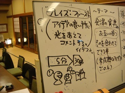 会津にて、アイデアワークショップをしました