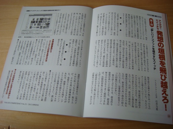 VE協会誌、アイデア発想法の連載