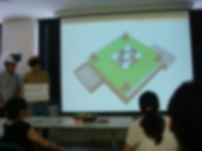 東北工大の学生さんが授業で開発したゲームのプレゼンを見てきました。