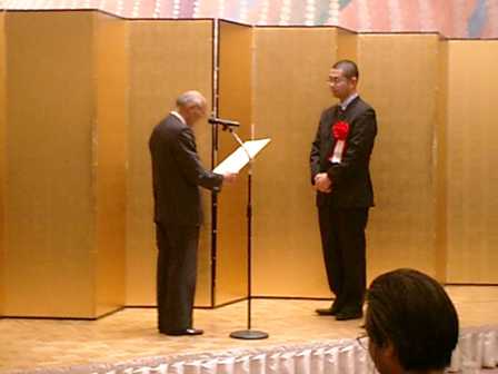 表彰式（仙台ビジネスグランプリ）で桜井副市長にお会いしました。