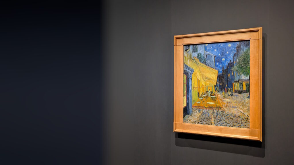 旅仕事の途中、福島で見た、ゴッホ。夜のカフェテラス。実物です。